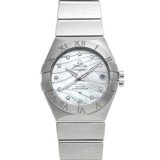 Constellation Co-Axial 123.10.27.20.55.002 White MOP/Diamond OMEGA Ladies [New]