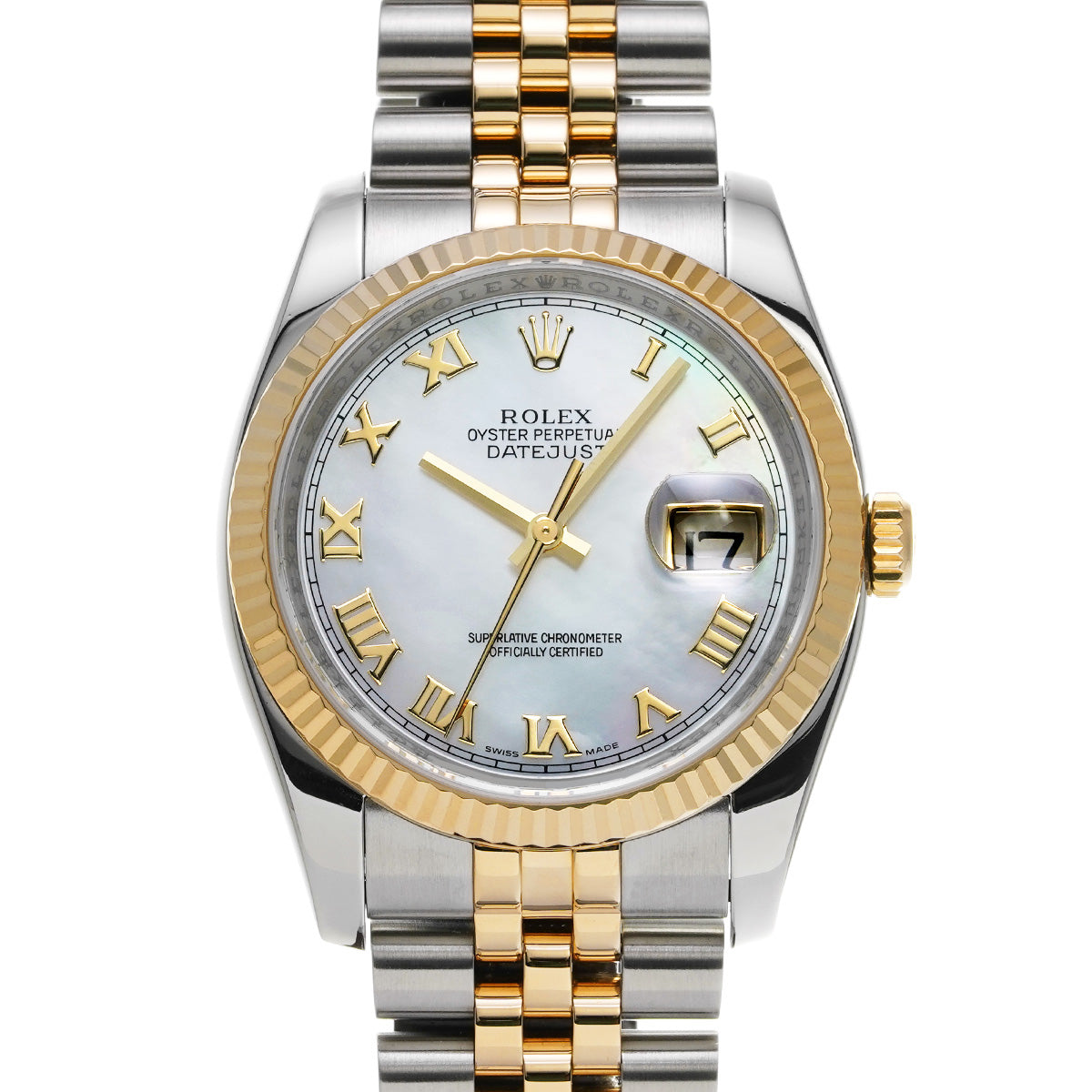 DATE JUST 116233NR M (made around 2007) White MOP ROLEX Men's [Pre-Owned].