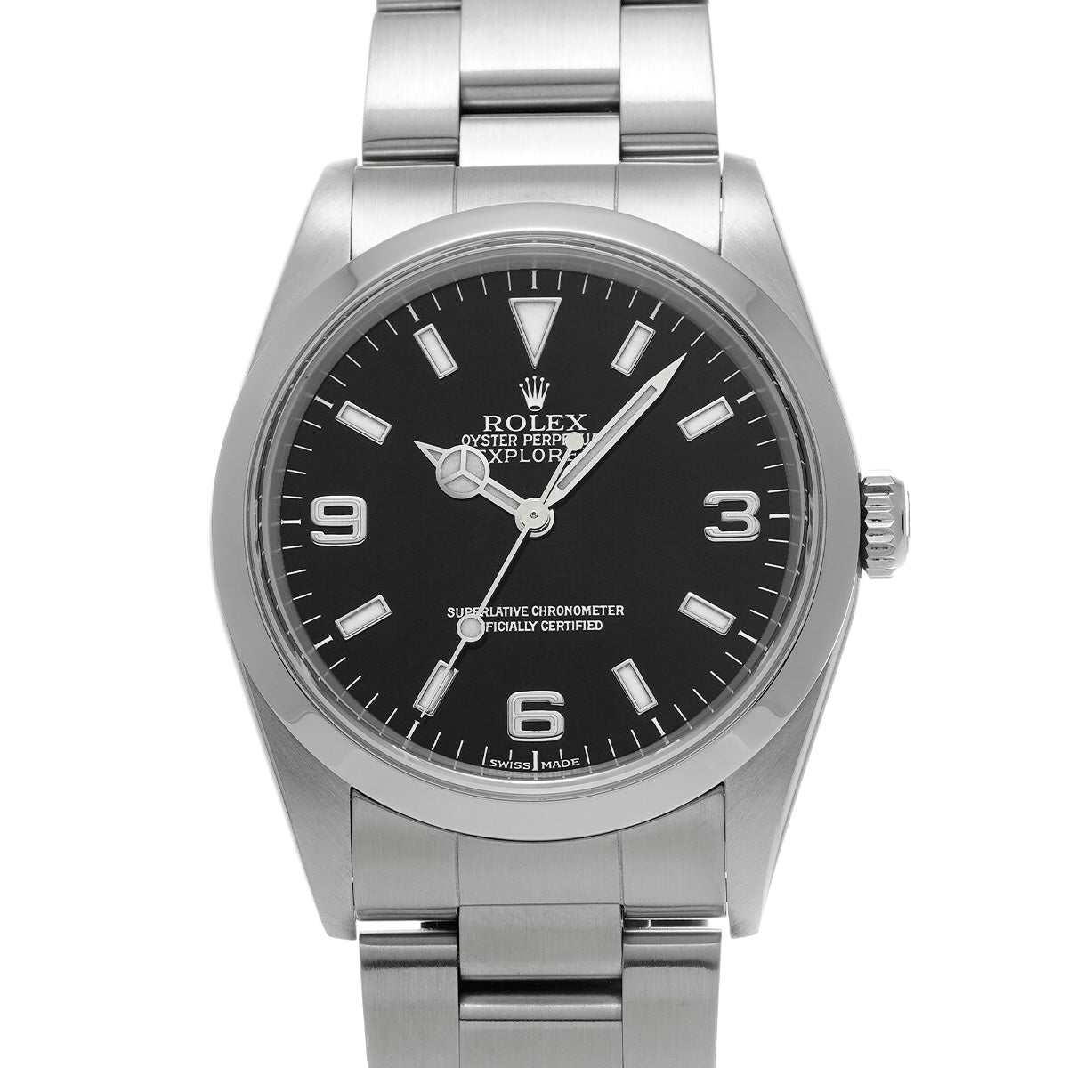 Explorer 14270 P (manufactured circa 2000) Black ROLEX Men's [Pre-Owned].