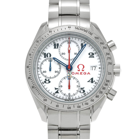 Speedmaster Date Olympic Collection 323.10.40.40.04.001 White OMEGA Men's [Pre-owned].