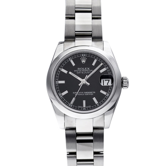 DATE JUST 178240 Random Serial Black ROLEX Unisex [Pre-owned].