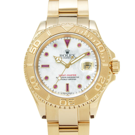 Yacht-Master 16628NGR Y (made around 2002) White MOP/Ruby ROLEX Men's [Pre-Owned].