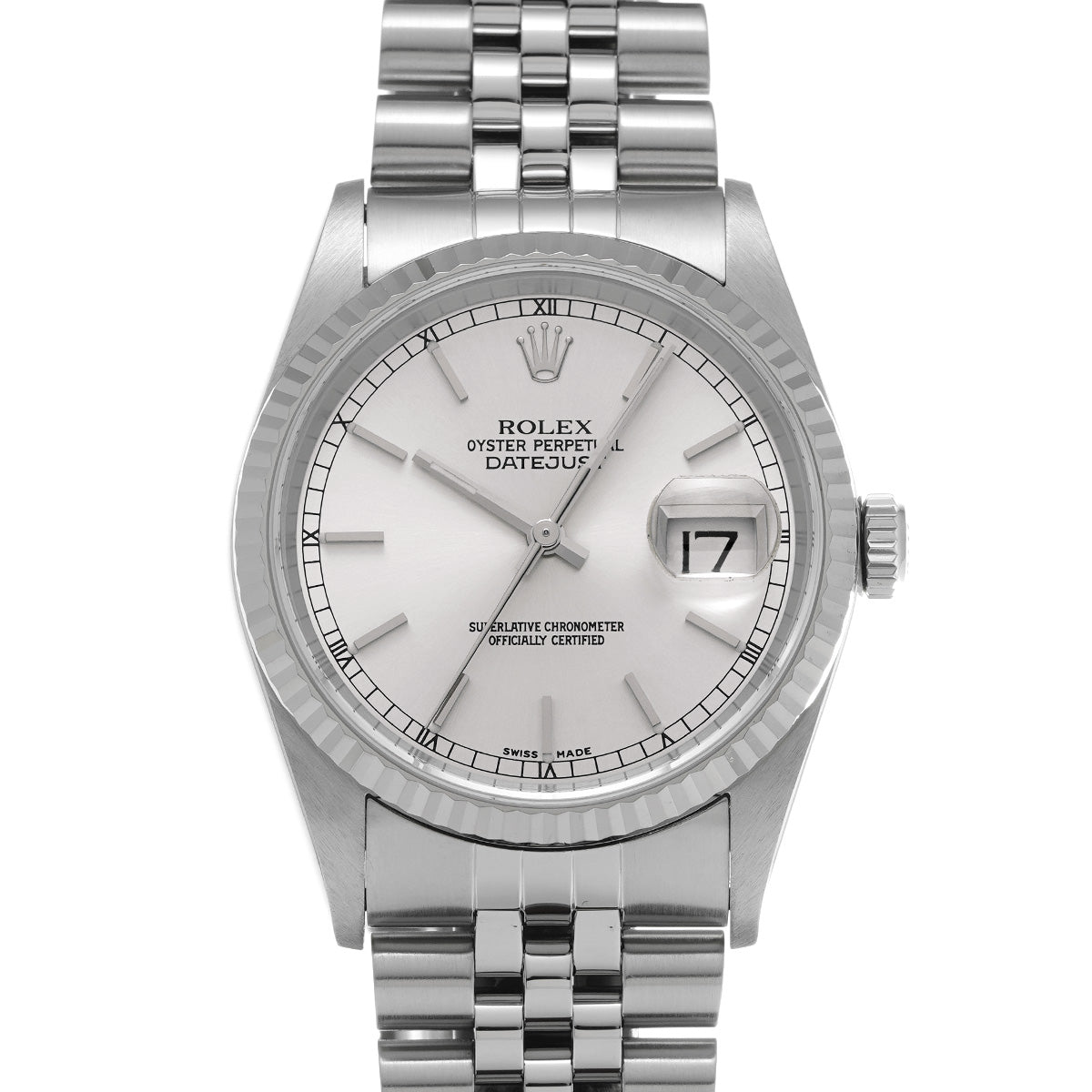 DATE JUST 16234 F (made around 2004) Silver ROLEX Men's [Pre-owned].