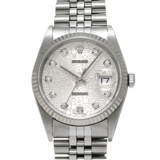 Datejust 16234G P (made around 2000) Silver Computer/Diamond ROLEX Men's [Pre-Owned].