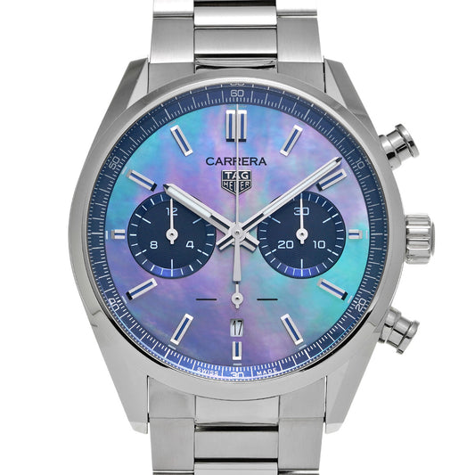 CARRERA CALIBRE HEUER 02 Chronograph Limited edition of 300 pieces in Japan CBN201E.BA0642 Blue MOP TAG HEUER Mens [Pre-Owned].