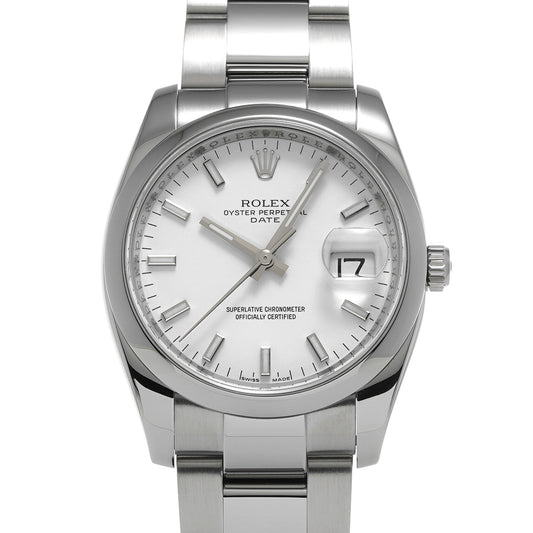 Oyster Perpetual Date 115200 Z (manufactured circa 2006) White ROLEX Men's [Pre-Owned].