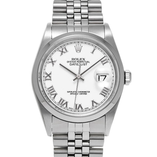 DATE JUST 16200 P (made around 2001) White ROLEX Men's [Pre-Owned].