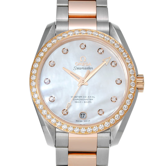 Seamaster Aqua Terra Master Co-Axial 231.25.39.21.55.001 White MOP/Diamond OMEGA Ladies [Pre-Owned]