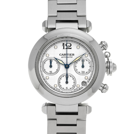 Pasha C Chronograph W31039M7 White CARTIER Unisex [Pre-Owned].