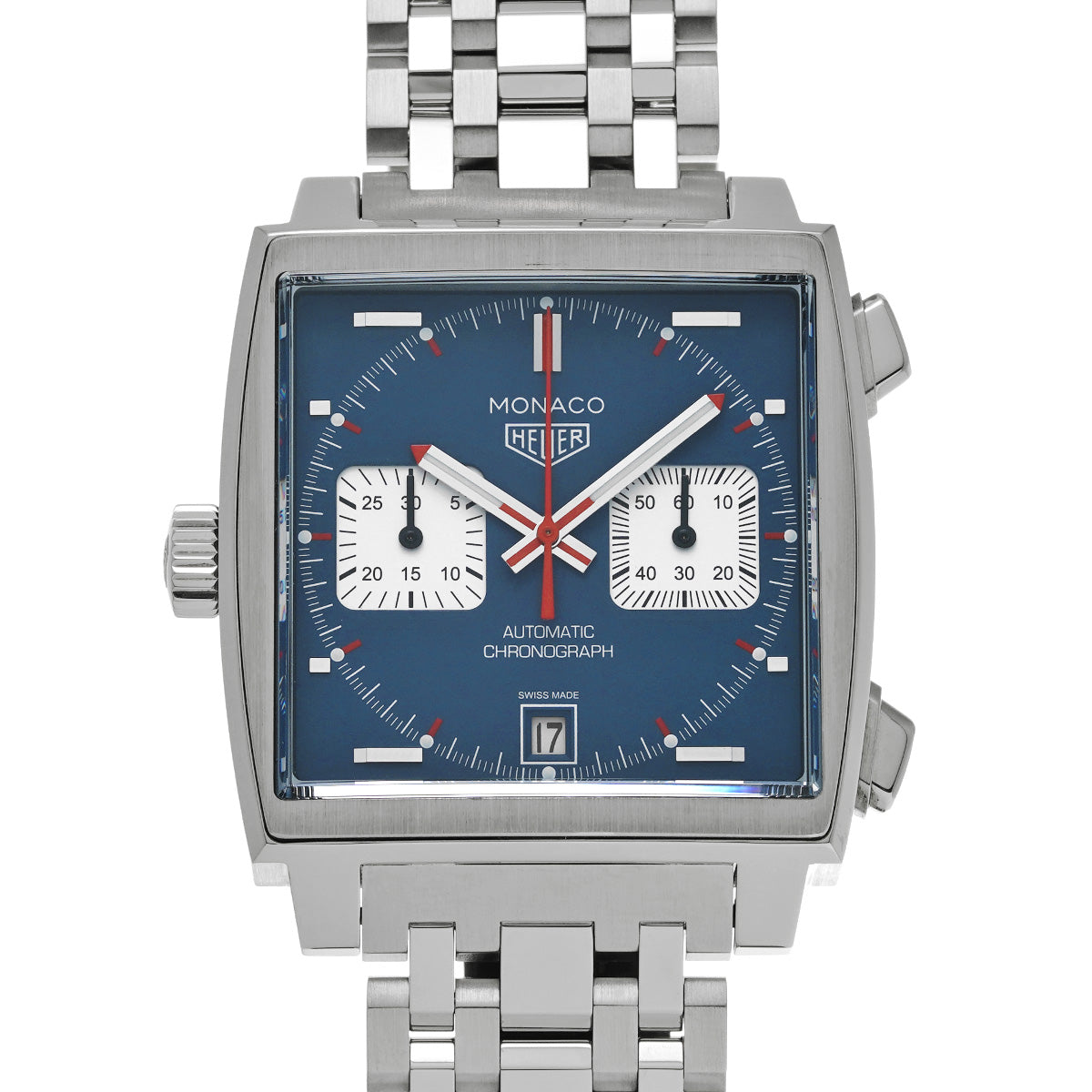 Monaco Calibre 11 Chronograph Steve McQueen CAW211P.FC6356 Blue/Silver TAG HEUER Mens [Pre-Owned]