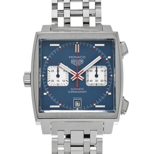 Monaco Calibre 11 Chronograph Steve McQueen CAW211P.FC6356 Blue/Silver TAG HEUER Mens [Pre-Owned]