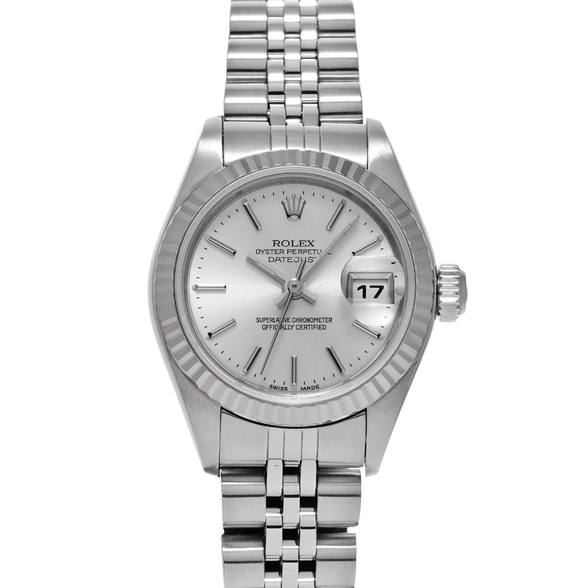 DATE JUST 79174 Y (manufactured circa 2003) Silver ROLEX Ladies [Pre-owned].