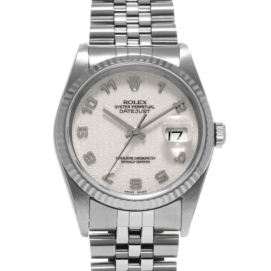 Datejust 16234 F (manufactured circa 2003) Ivory Computer ROLEX Men's [Pre-Owned].