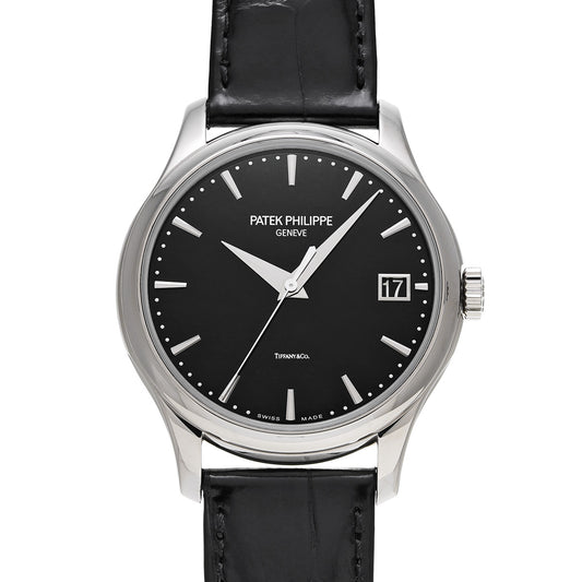 Tiffany Double Name Calatrava 5227G-010 Black Laquer PATEK PHILIPPE Men's [Pre-Owned].