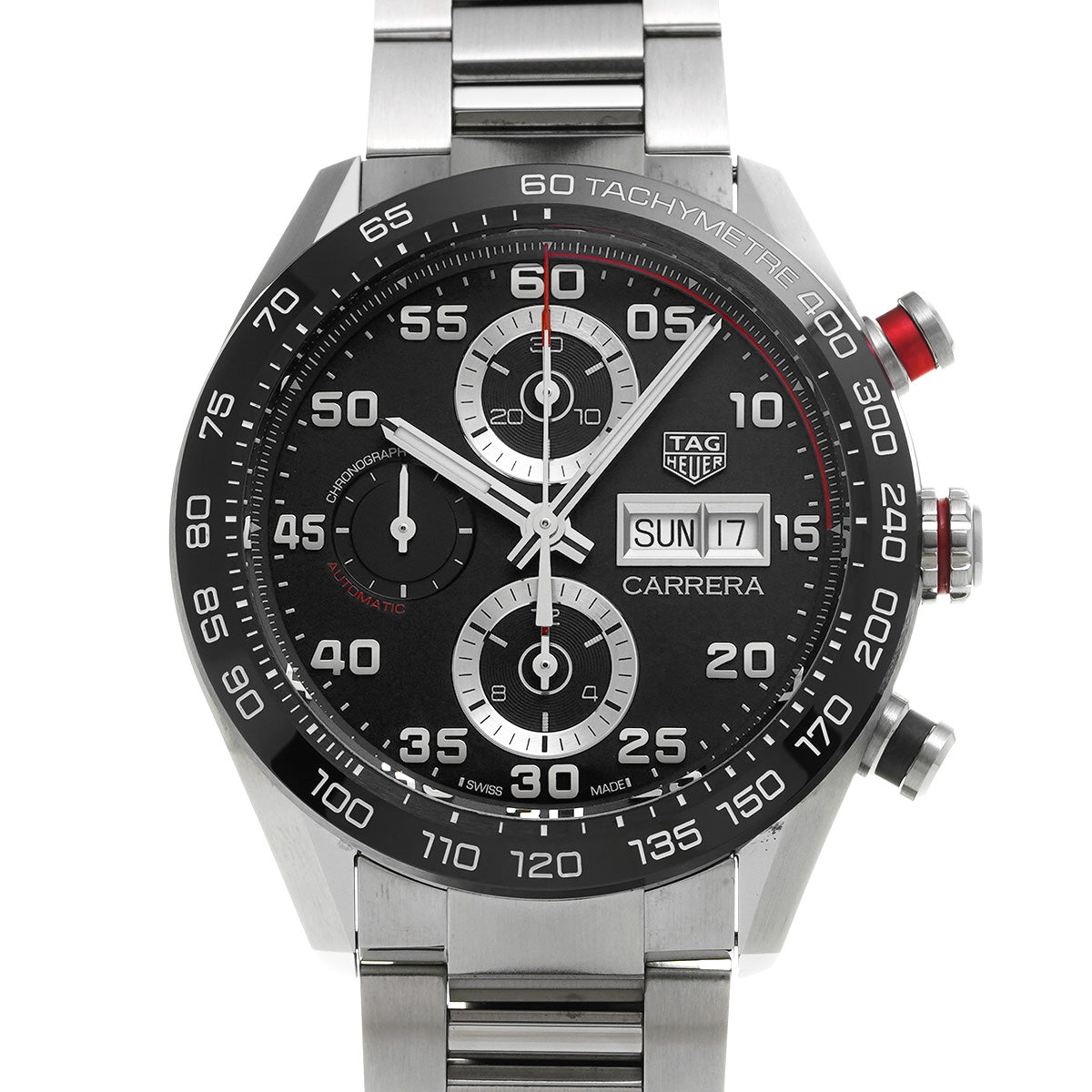 CARRERA Calibre 16 Chronograph CBN2A1AA.BA0643 Black TAG HEUER Men's [Pre-Owned].