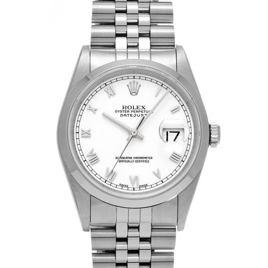 DATE JUST 16200 U (manufactured circa 1997) White ROLEX Men's [Pre-owned].