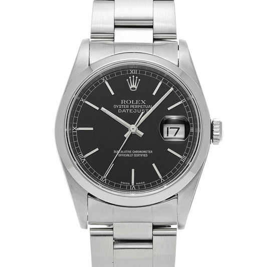 DATE JUST 16200 K (made around 2002) Black ROLEX Men's [Pre-Owned].