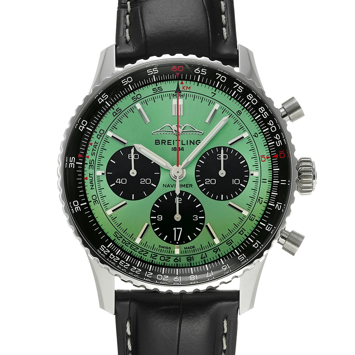 Navitimer B01 Chronograph 43 AB0138241L1P1 Green/Black BREITLING Men's [Pre-Owned]