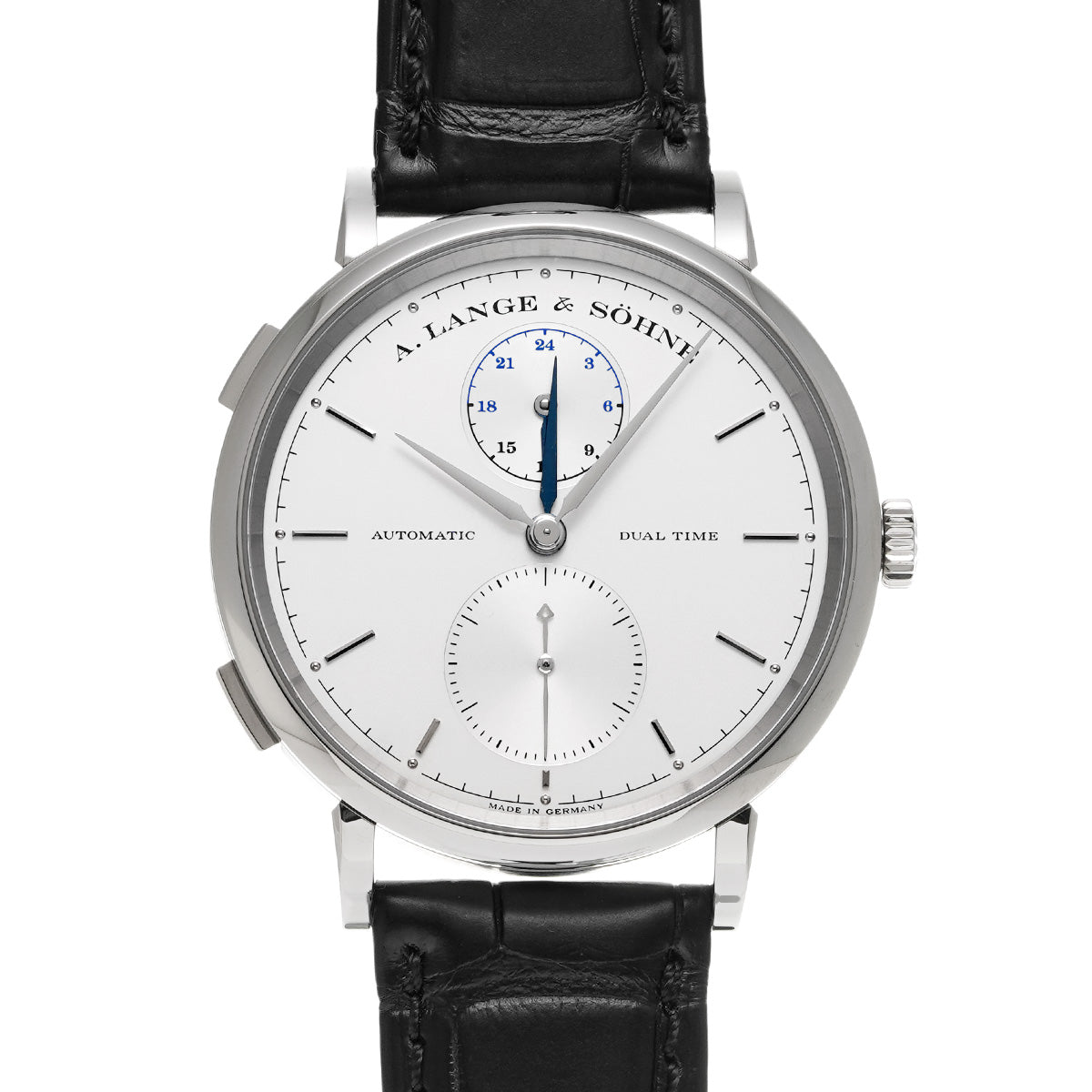 Saxonia Dual Time 385.026 Silver A. Lange &amp; Sohne Men's [pre-owned]