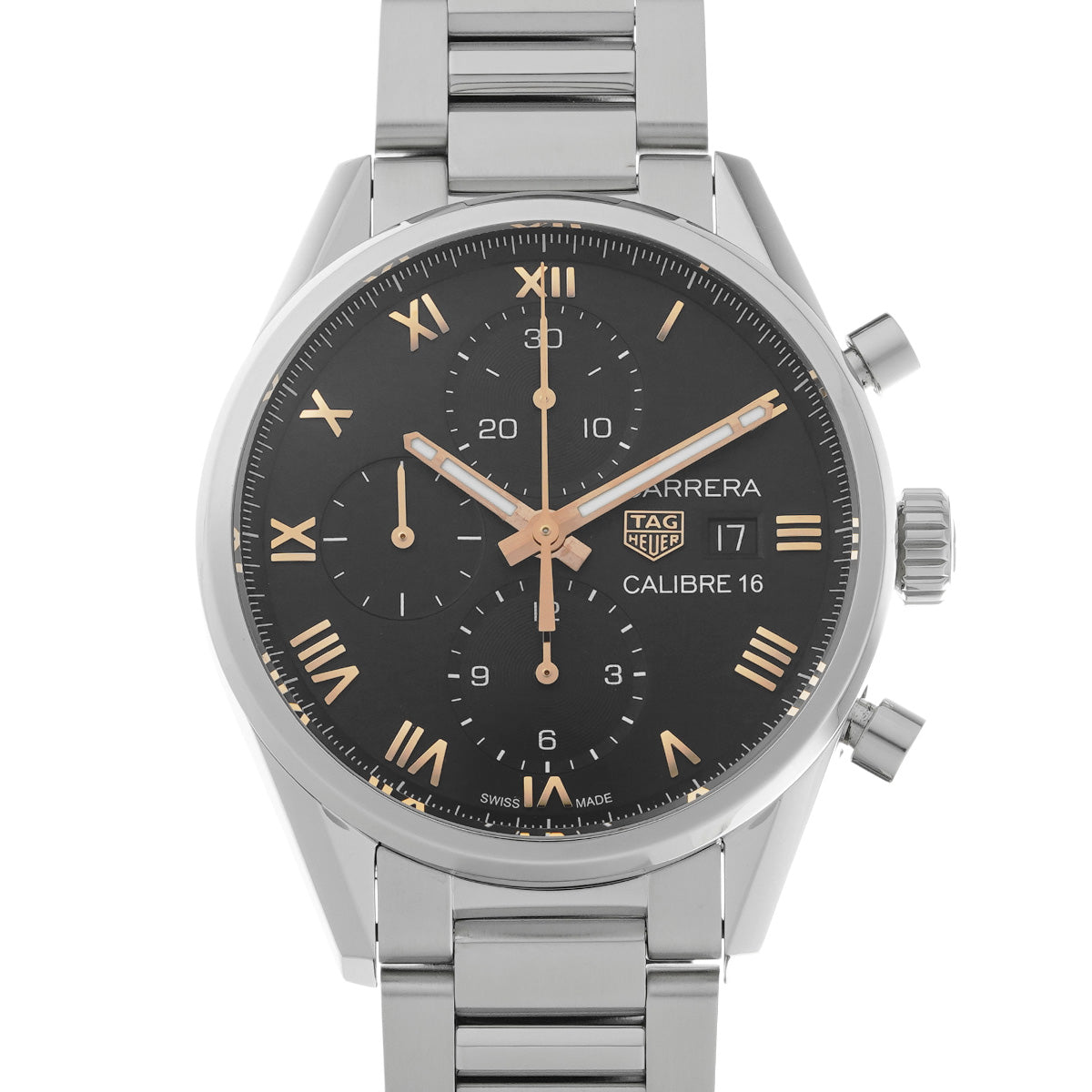 CARRERA Calibre 16 Chronograph Japan Limited Edition CBK2113.BA0715 Black TAG HEUER Men's [Pre-Owned]