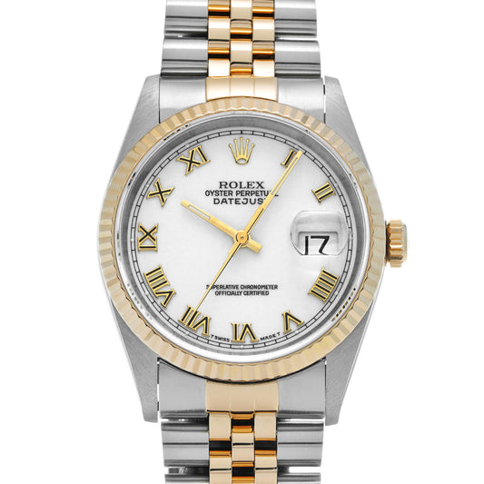 DATE JUST 16233 W (made around 1995) White ROLEX Men's [Pre-Owned].