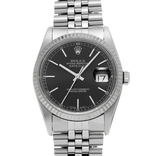 DATE JUST 16234 T (manufactured in 1996) Black ROLEX Men's [Pre-Owned].