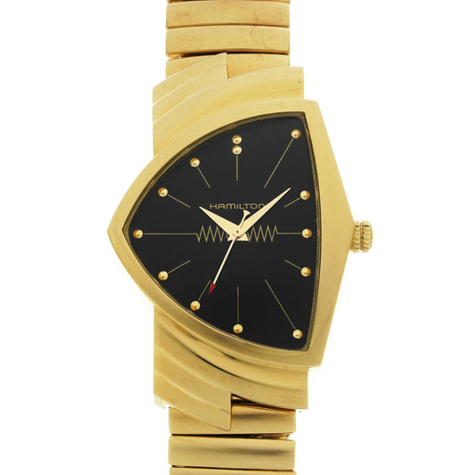 Ventura Quartz H24301131 Black HAMILTON Men's [Pre-Owned].