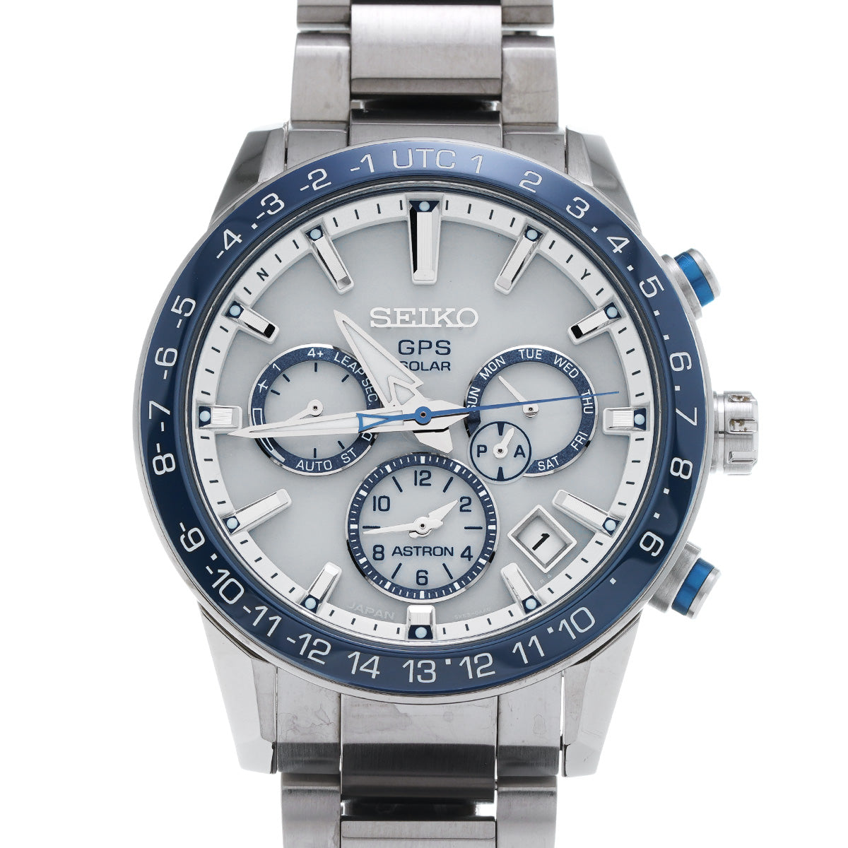 Astron Dual Time SBXC013 White SEIKO Men's [Pre-owned].