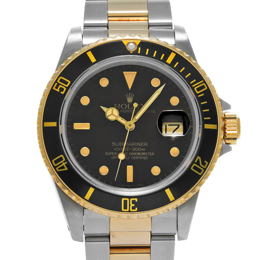 Submariner Date 16803 90s (manufactured circa 1985) Black ROLEX Men's [Pre-Owned].