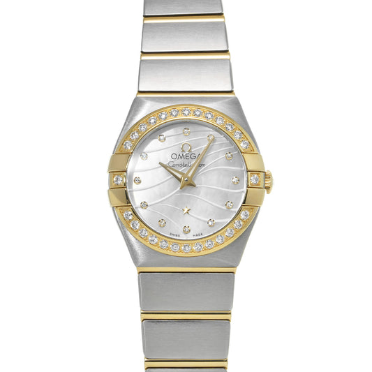 Constellation Blush Quartz 123.25.24.60.55.011 White MOP/Diamond OMEGA Ladies [Pre-Owned].