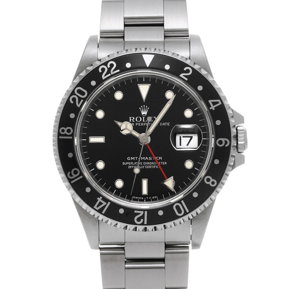 GMT Master 16700 W (manufactured circa 1996) Black ROLEX Men's [Pre-Owned].