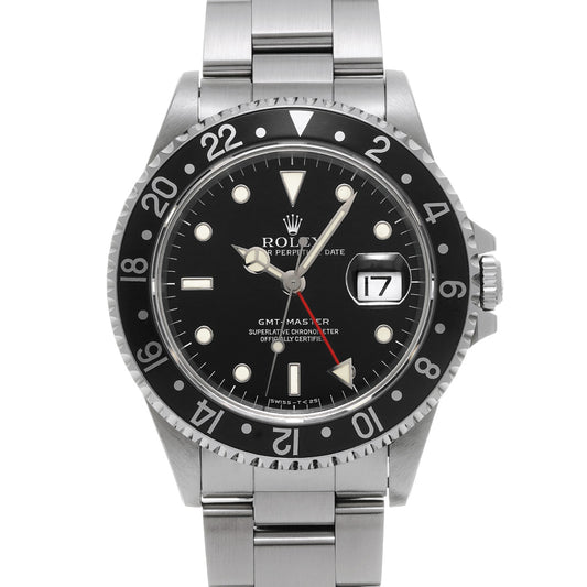 GMT Master 16700 W (manufactured circa 1996) Black ROLEX Men's [Pre-Owned].