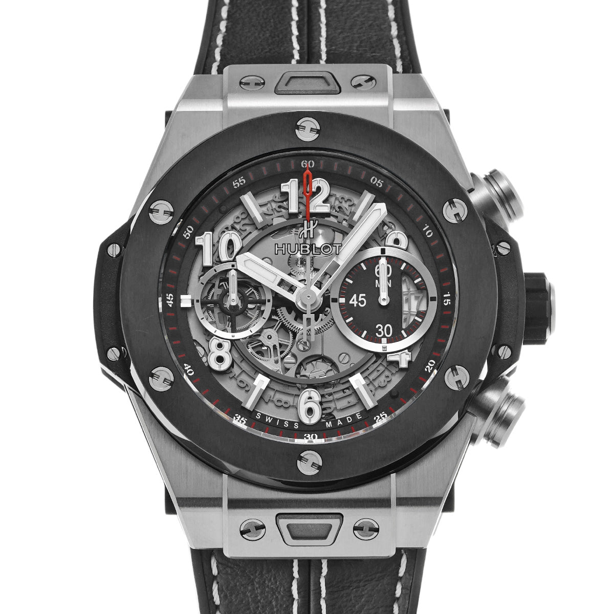 Big Bang Unico Titanium Titanium Ceramic 411.NM.1170.RX Black Skeleton HUBLOT Men's [Pre-Owned].