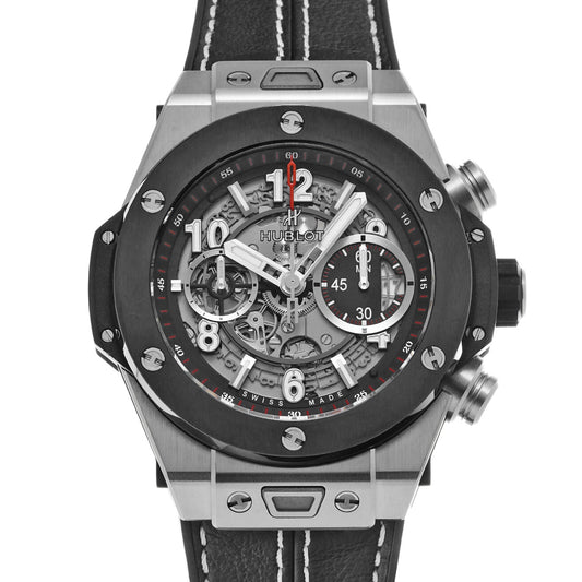 Big Bang Unico Titanium Titanium Ceramic 411.NM.1170.RX Black Skeleton HUBLOT Men's [Pre-Owned].