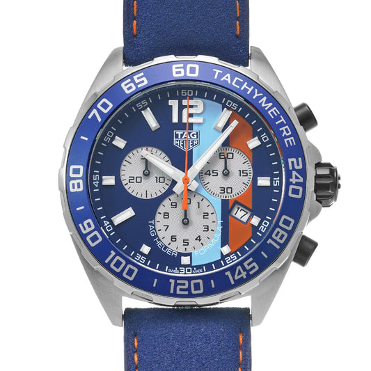 Formula 1 Quartz Chronograph Gulf CAZ101N.FC8243 Blue TAG HEUER Men's [Pre-owned]