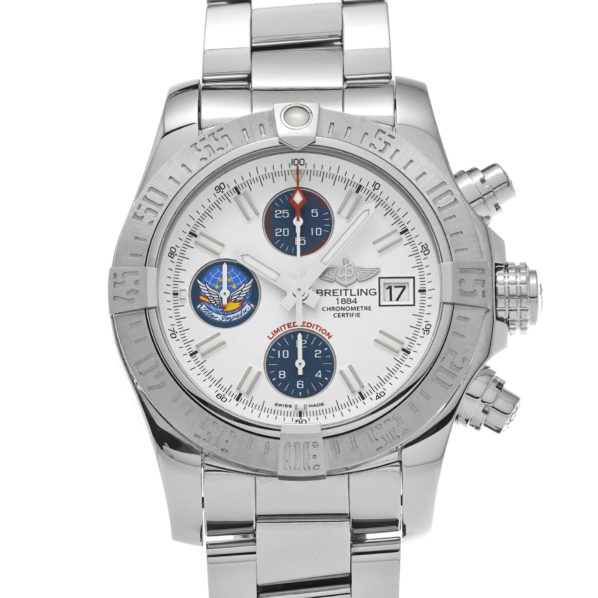 A133811A/A811 Avenger II Blue Impulse White/Blue BREITLING Men's [Pre-Owned]