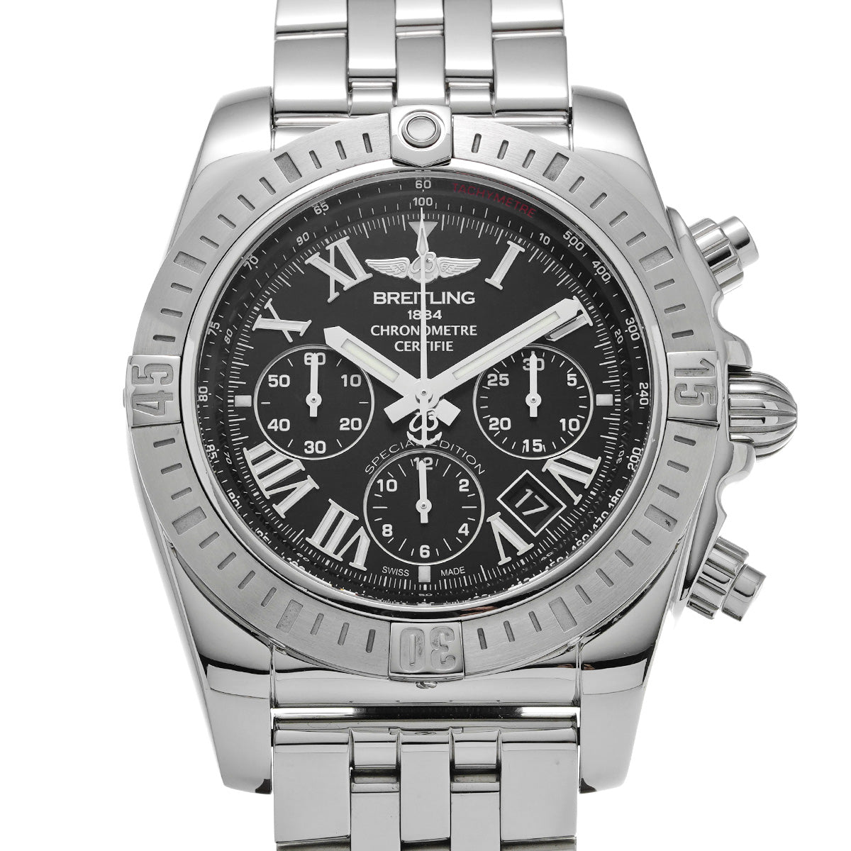 Chronomat JSP Roman index AB0115111B2A1 Black BREITLING Men's [Pre-Owned].