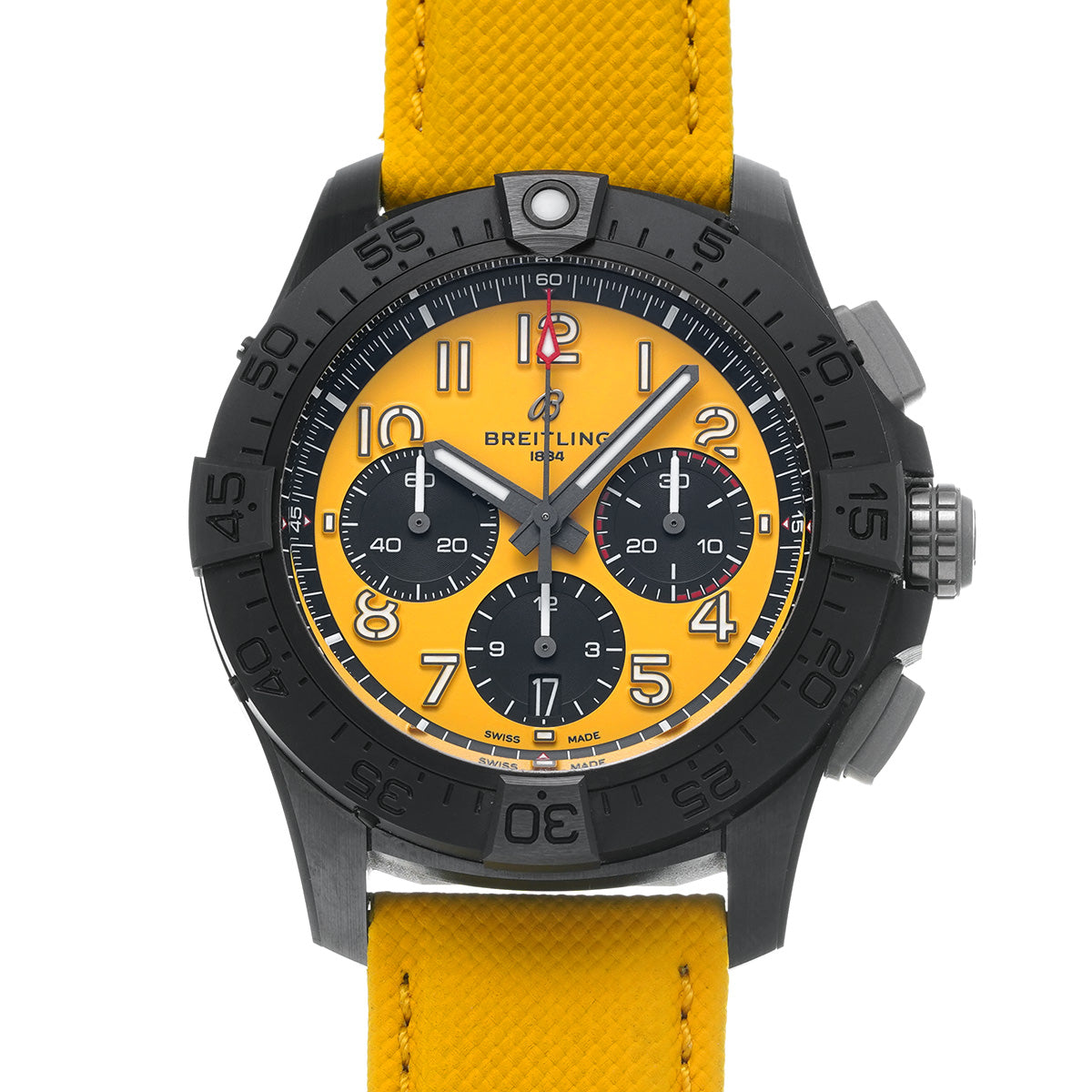 Avenger B01 Chronograph 44 Night Mission SB0147101I1X1 Yellow/Black BREITLING Men's [Pre-Owned]