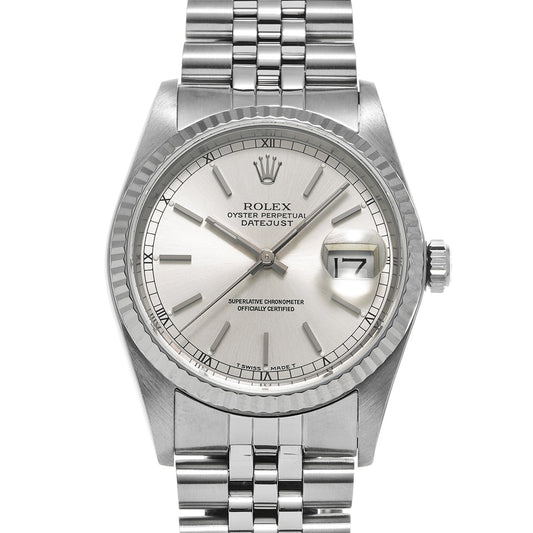 Datejust 16234 R (manufactured circa 1987) Silver ROLEX Men's [Pre-owned].