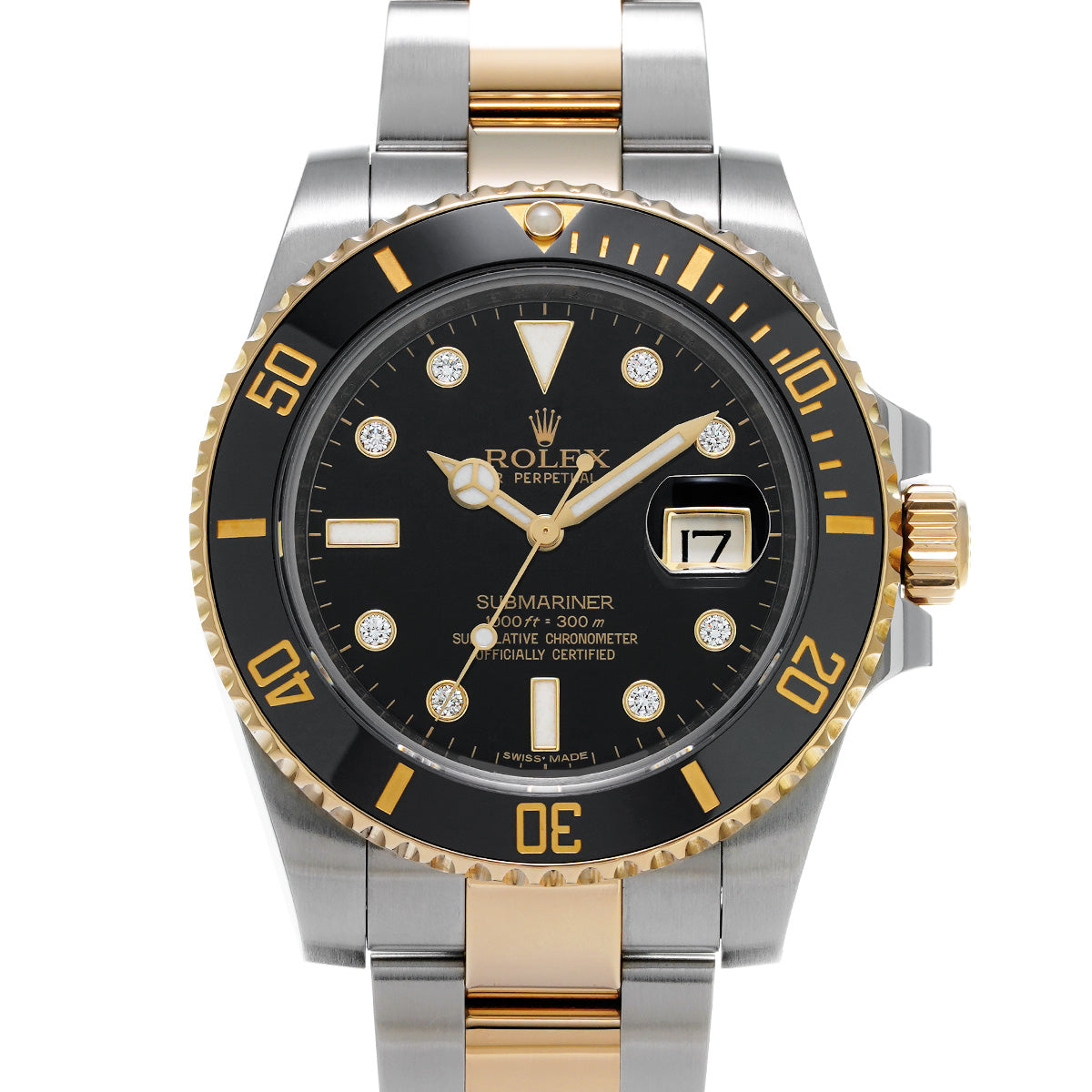 Submariner Date 116613GLN G No. (manufactured circa 2010) Black/Diamond ROLEX Men's [Pre-Owned].