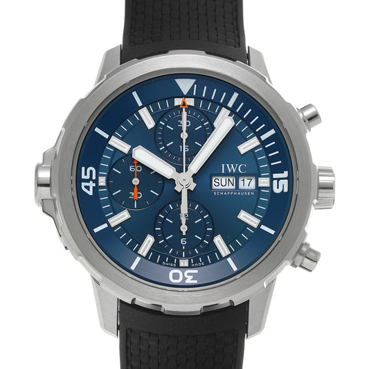 Aquatimer Chronograph Expedition Jacques-Yves Cousteau IW376805 Blue IWC Men's [Pre-Owned]
