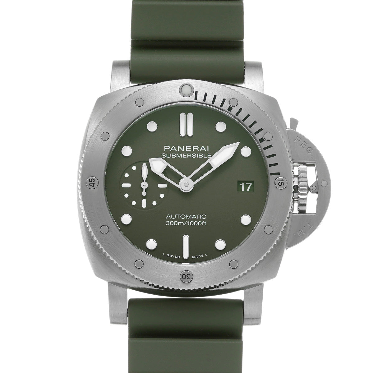 Luminor Submersible Verde Militare Online Limited Edition PAM01055 V (manufactured in 2019) Green PANERAI Men's [Pre-Owned].