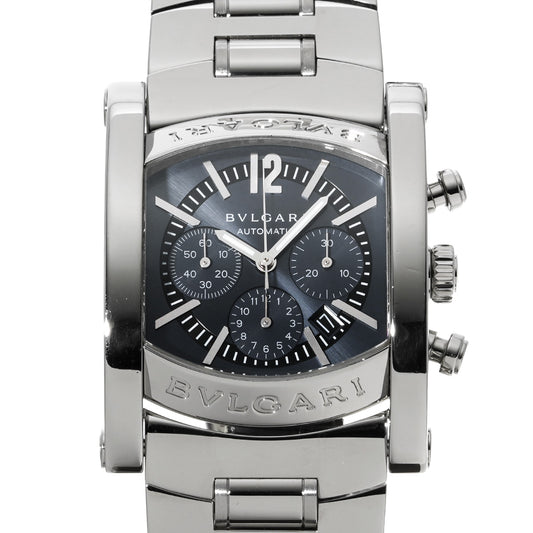 AA44SCH Ashoma Chronograph Blue Gray BVLGARI Men's [Pre-Owned].