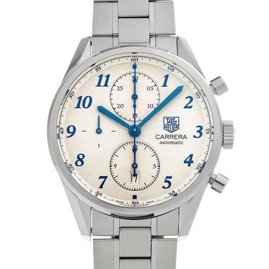 CARRERA Heritage Calibre 16 Chronograph CAS2111.BA0730 Silver TAG HEUER Men's [Pre-Owned].