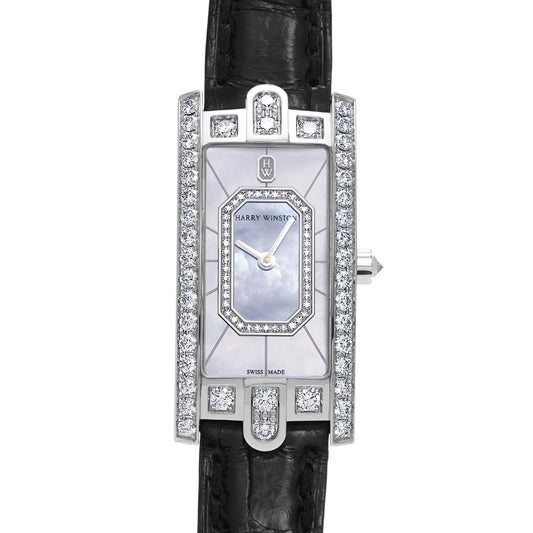 Avenue C Emerald AVCQHM19WW136 White MOP/Diamond HARRY WINSTON Ladies [Pre-Owned].