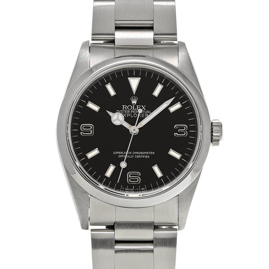 14270 Blackout Explorer E (manufactured circa 1991) Black ROLEX Men's [pre-owned].