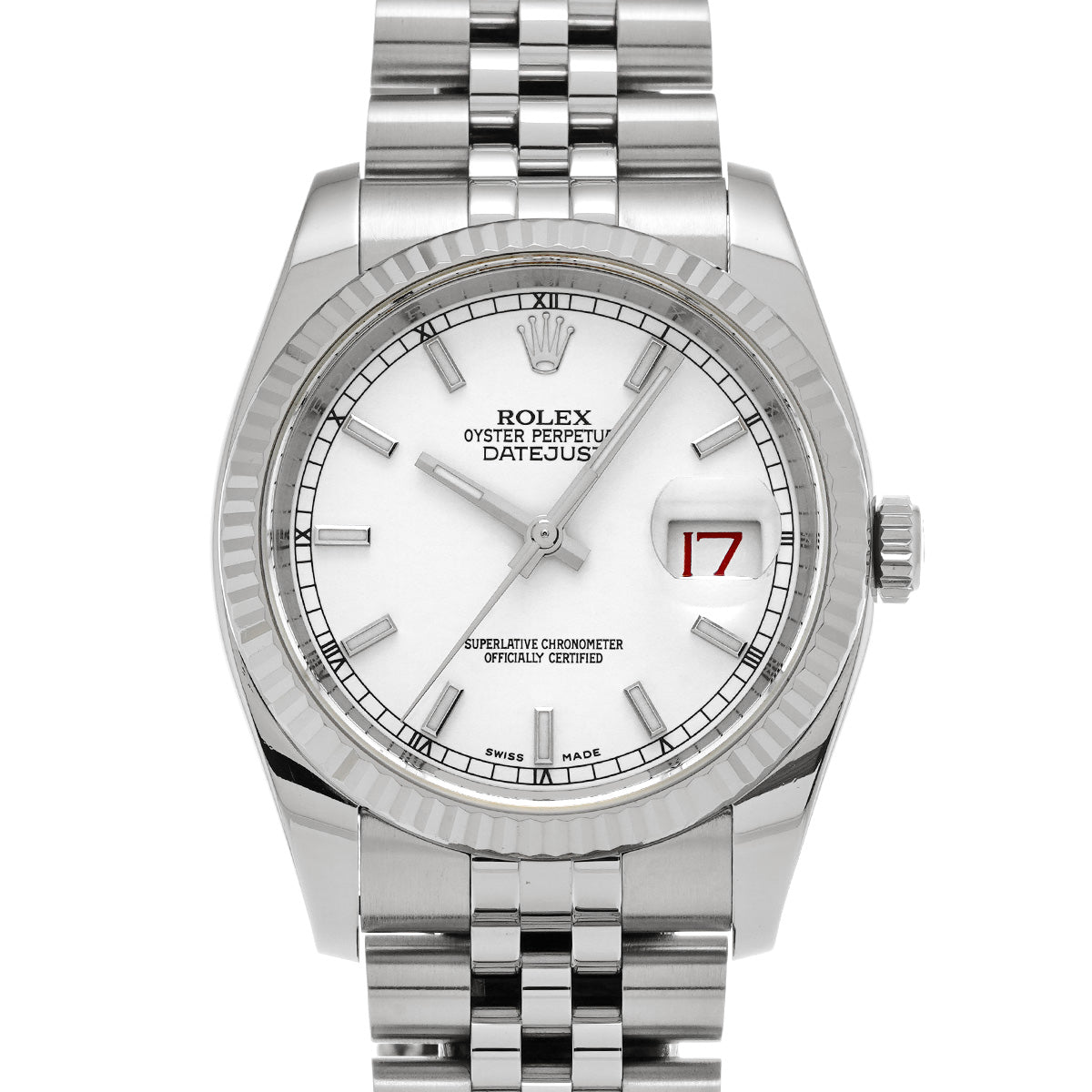 DATE JUST 116234 Random Serial White ROLEX Men's [Pre-owned].