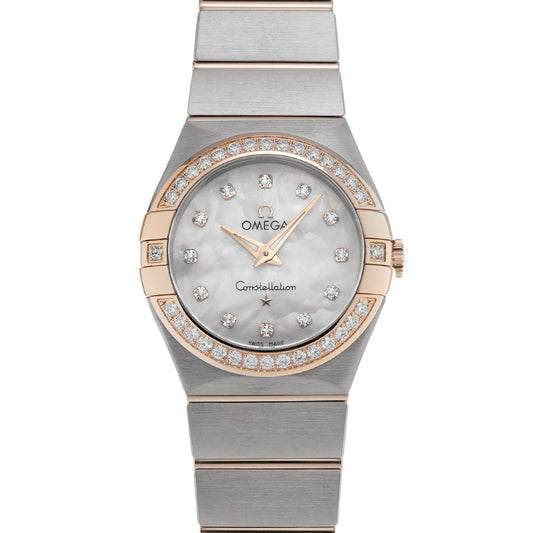 Constellation 123.25.27.60.55.001 White MOP/Diamond OMEGA Ladies [New].