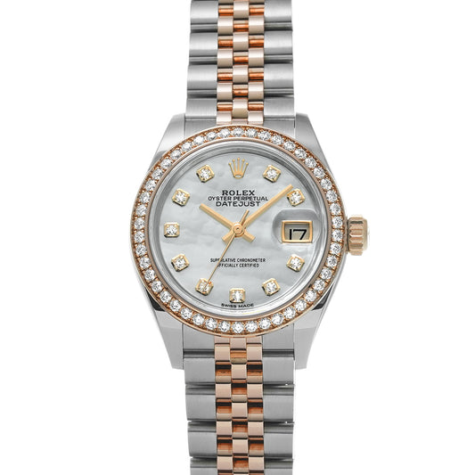 Lady Datejust 28 279381RBR Random Serial White MOP/Diamond ROLEX Ladies [Pre-Owned].