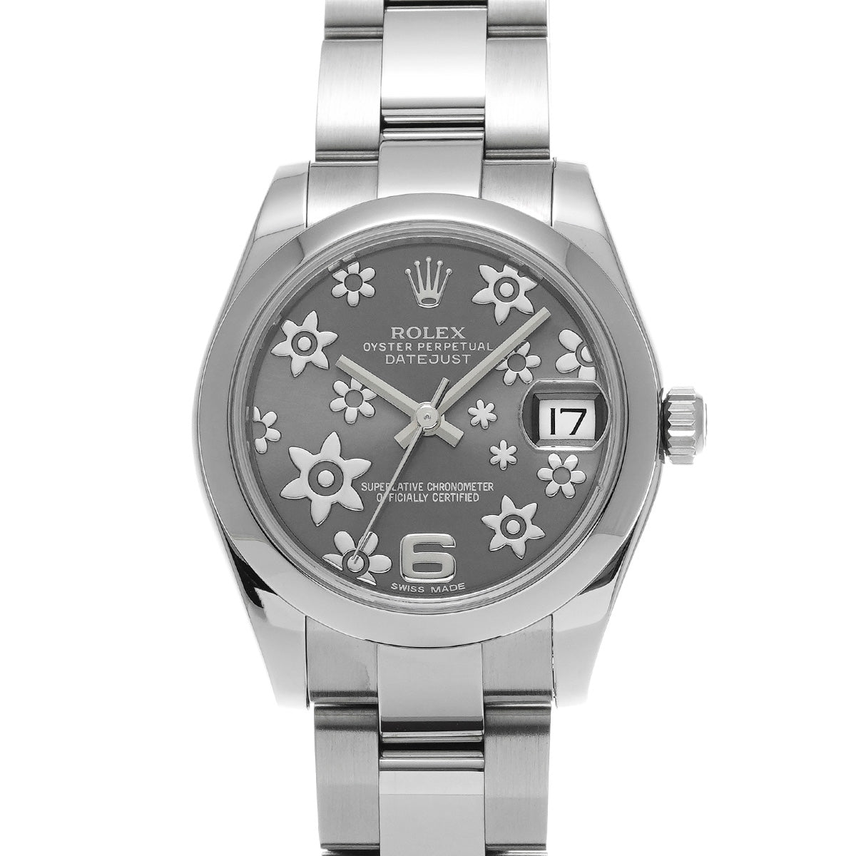 DATE JUST 178240 Random Serial Gray Flower ROLEX Unisex [Pre-Owned].